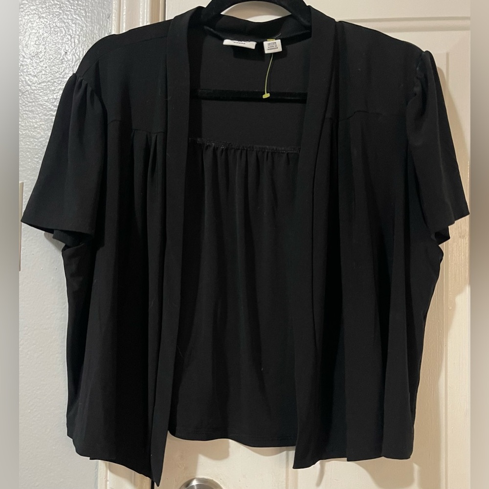 Plus Size Cato’s Elegant Black Women's Dress Cardigan Top sz 18/20